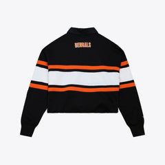 Cincinnati Bengals Women's Cropped Long Sleeve Rugby Polo | NFL Online