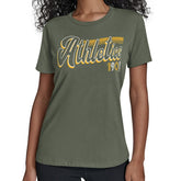 Athletics Starter Women's Groovy Script Team Fitted T-Shirt - MLB T-shirts