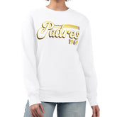 San Diego Padres Starter Women's Groovy Script Team Fleece Pullover Sweatshirt - MLB Pullover