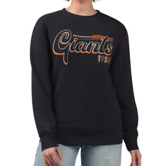 San Francisco Giants Starter Women's Groovy Script Team Fleece Pullover Sweatshirt - MLB Pullover