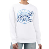 Kansas City Royals G-III 4Her by Carl Banks Women's Pinstripe Circle Team Fleece Pullover Sweatshirt - MLB Pullover