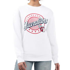 Cleveland Guardians G-III 4Her by Carl Banks Women's Pinstripe Circle Team Fleece Pullover Sweatshirt - MLB Pullover