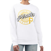 Pittsburgh Pirates G-III 4Her by Carl Banks Women's Pinstripe Circle Team Fleece Pullover Sweatshirt - MLB Pullover