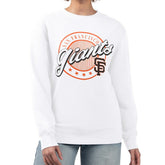 San Francisco Giants G-III 4Her by Carl Banks Women's Pinstripe Circle Team Fleece Pullover Sweatshirt - MLB Pullover