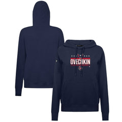 Alexander Ovechkin Washington Capitals Levelwear Women's NHL All-Time Leading Goal Scorer Milestone Stripes Name & Number Adorn Pullover Hoodie - NHL Hoodies