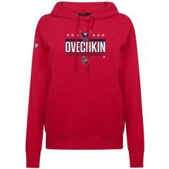Alexander Ovechkin Washington Capitals Levelwear Women's NHL All-Time Leading Goal Scorer Milestone Stripes Name & Number Adorn Pullover Hoodie - NHL Hoodies