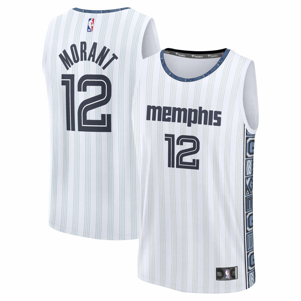 White Ja Morant Memphis Grizzlies Youth 2025/26 City Edition Fast Break Jersey | NBA