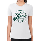 Athletics G-III 4Her by Carl Banks Women's Super-Slim Fit Lightweight Distressed Baseball Team T-Shirt - MLB T-shirts