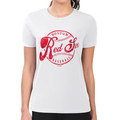 Boston Red Sox G-III 4Her by Carl Banks Women's Super-Slim Fit Lightweight Distressed Baseball Team T-Shirt - MLB T-shirts
