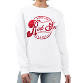 Boston Red Sox G-III 4Her by Carl Banks Women's Distressed Baseball Team Fleece Pullover Sweatshirt - MLB Pullover
