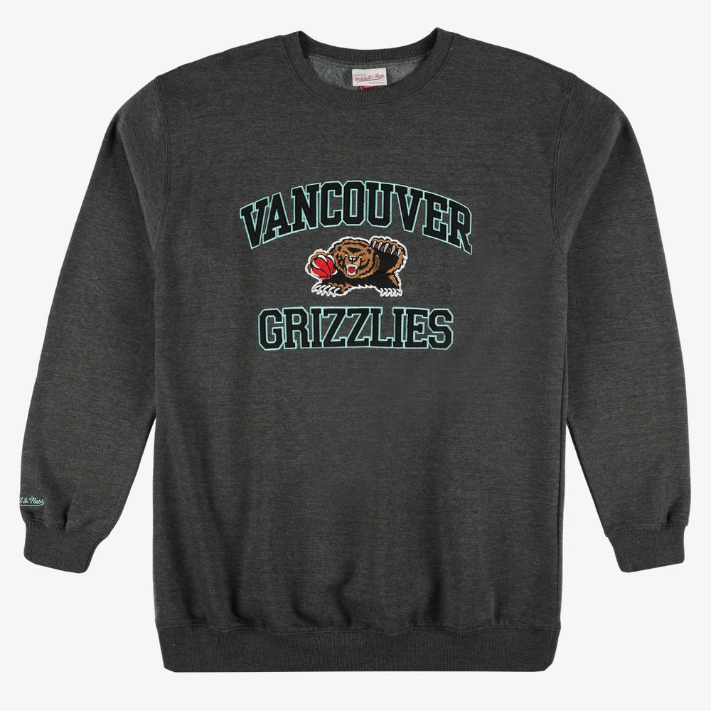 Heather Charcoal Memphis Grizzlies Hardwood Classics Big & Tall Crewneck Sweatshirt | NBA
