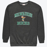 Heather Charcoal Milwaukee Bucks Hardwood Classics Big & Tall Crewneck Sweatshirt | NBA