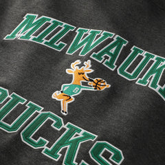 Heather Charcoal Milwaukee Bucks Hardwood Classics Big & Tall Crewneck Sweatshirt | NBA