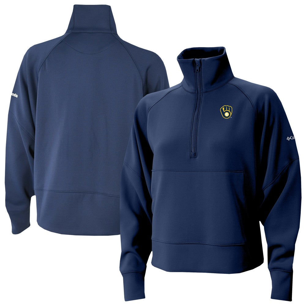Milwaukee Brewers Columbia Women's Wickhams Hills Raglan Omni-Wick Quarter-Zip Pullover - MLB Pullover