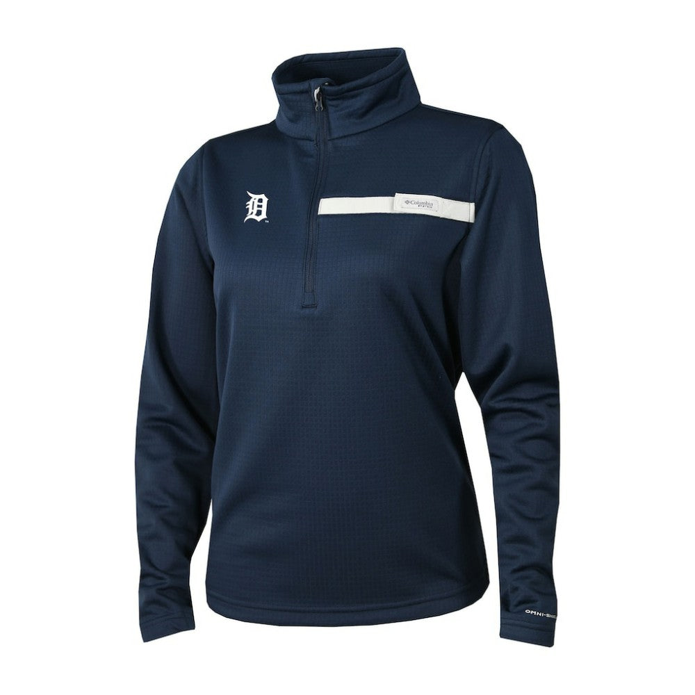 Detroit Tigers Columbia Women's Skiff Guide Fleece Half-Zip Pullover Jacket - MLB Jackets