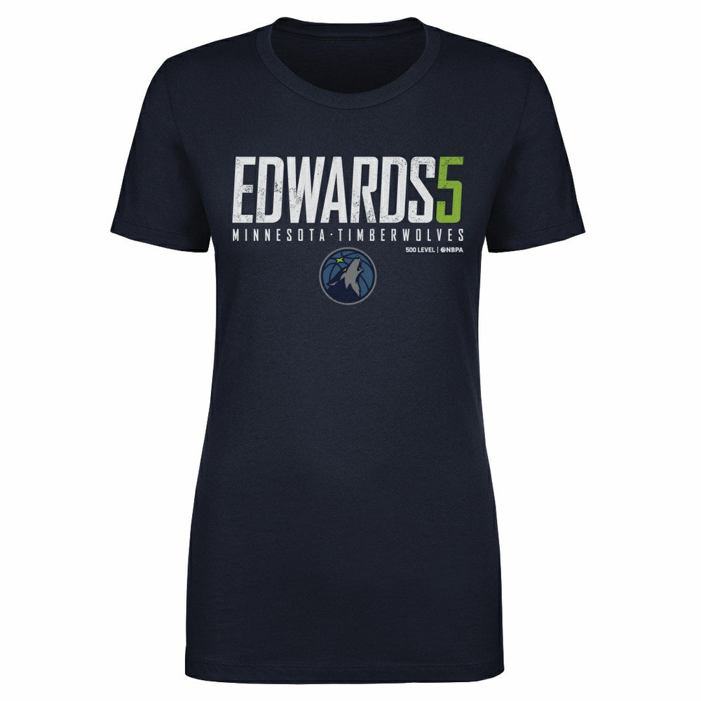 Navy Anthony Edwards Minnesota Timberwolves 500 Level Women's Elite T-Shirt | NBA
