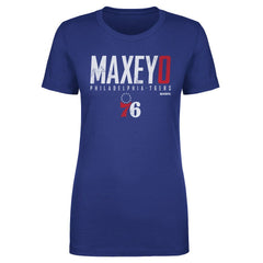 Royal Tyrese Maxey Philadelphia 76ers 500 Level Women's Elite T-Shirt | NBA