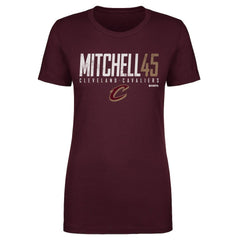 Wine Donovan Mitchell Cleveland Cavaliers 500 Level Women's Elite T-Shirt sale | NBA