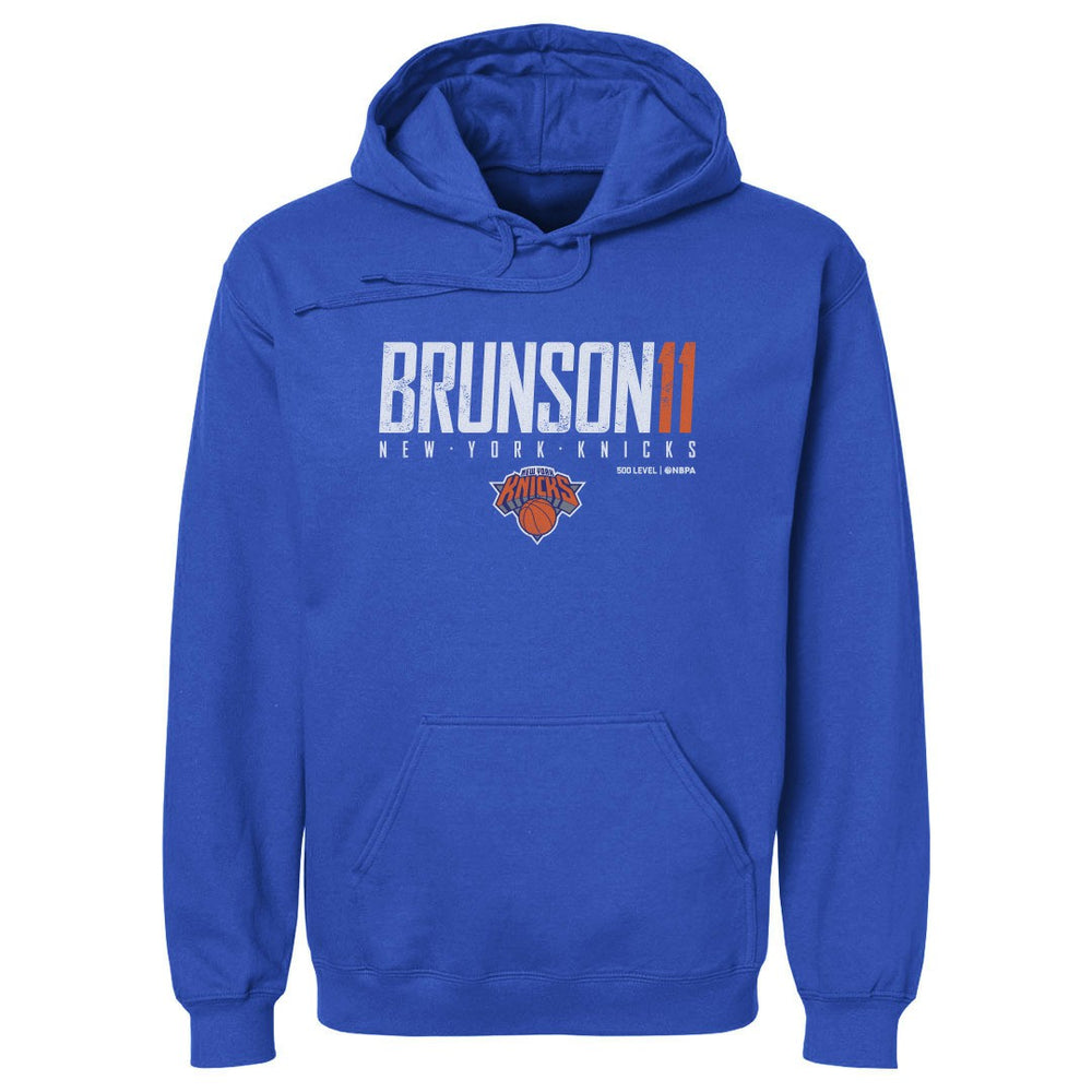 Blue Jalen Brunson New York Knicks 500 Level Elite Pullover Hoodie | NBA