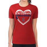 Cleveland Guardians G-III 4Her by Carl Banks Women's Super-Slim Fit Lightweight Double Heart T-Shirt - MLB T-shirts