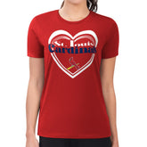 St. Louis Cardinals G-III 4Her by Carl Banks Women's Super-Slim Fit Lightweight Double Heart T-Shirt - MLB T-shirts