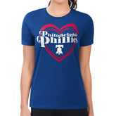 Philadelphia Phillies G-III 4Her by Carl Banks Women's Super-Slim Fit Lightweight Double Heart T-Shirt - MLB T-shirts