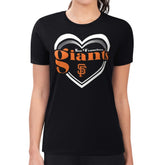 San Francisco Giants G-III 4Her by Carl Banks Women's Super-Slim Fit Lightweight Double Heart T-Shirt - MLB T-shirts