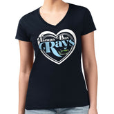 Tampa Bay Rays G-III 4Her by Carl Banks Women's Super-Slim Fit Lightweight Double Heart V-Neck T-Shirt - MLB T-shirts
