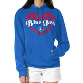 Toronto Blue Jays G-III 4Her by Carl Banks Women's Double Heart Fleece Pullover Hoodie - MLB Hoodies