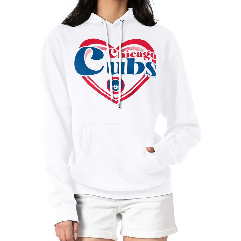 Chicago Cubs G-III 4Her by Carl Banks Women's Double Heart Fleece Pullover Hoodie - MLB Hoodies