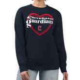 Cleveland Guardians G-III 4Her by Carl Banks Women's Double Heart Fleece Pullover Sweatshirt - MLB Pullover