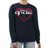 Minnesota Twins G-III 4Her by Carl Banks Women's Double Heart Fleece Pullover Sweatshirt - MLB Pullover