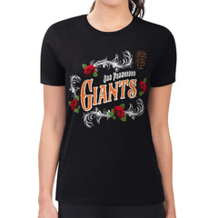 San Francisco Giants G-III 4Her by Carl Banks Women's Super-Slim Fit Lightweight Retro Roses T-Shirt - MLB T-shirts