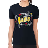 Seattle Mariners G-III 4Her by Carl Banks Women's Super-Slim Fit Lightweight Retro Roses T-Shirt - MLB T-shirts