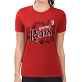 Cincinnati Reds G-III 4Her by Carl Banks Women's Super-Slim Fit Lightweight Retro Roses T-Shirt - MLB T-shirts