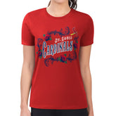 St. Louis Cardinals G-III 4Her by Carl Banks Women's Super-Slim Fit Lightweight Retro Roses T-Shirt - MLB T-shirts