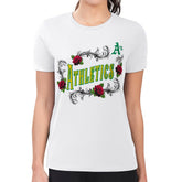 Athletics G-III 4Her by Carl Banks Women's Super-Slim Fit Lightweight Retro Roses T-Shirt - MLB T-shirts