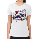 Colorado Rockies G-III 4Her by Carl Banks Women's Super-Slim Fit Lightweight Retro Roses T-Shirt - MLB T-shirts