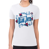 Toronto Blue Jays G-III 4Her by Carl Banks Women's Super-Slim Fit Lightweight Retro Roses T-Shirt - MLB T-shirts