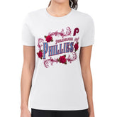 Philadelphia Phillies G-III 4Her by Carl Banks Women's Super-Slim Fit Lightweight Retro Roses T-Shirt - MLB T-shirts