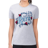 Tampa Bay Rays G-III 4Her by Carl Banks Women's Super-Slim Fit Lightweight Retro Roses T-Shirt - MLB T-shirts