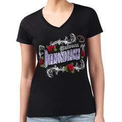 Arizona Diamondbacks G-III 4Her by Carl Banks Women's Super-Slim Fit Lightweight Retro Roses V-Neck T-Shirt - MLB T-shirts