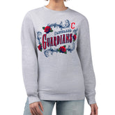 Cleveland Guardians G-III 4Her by Carl Banks Women's Retro Roses Fleece Pullover Sweatshirt - MLB Pullover