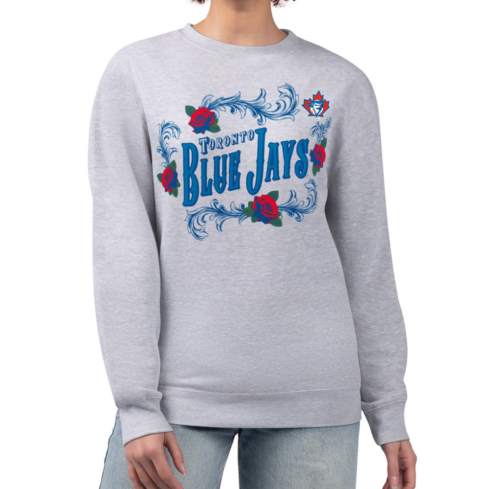 Toronto Blue Jays G-III 4Her by Carl Banks Women's Retro Roses Fleece Pullover Sweatshirt - MLB Pullover