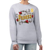 San Diego Padres G-III 4Her by Carl Banks Women's Retro Roses Fleece Pullover Sweatshirt - MLB Pullover