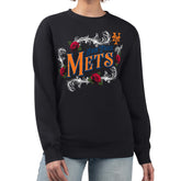 New York Mets G-III 4Her by Carl Banks Women's Retro Roses Fleece Pullover Sweatshirt - MLB Pullover