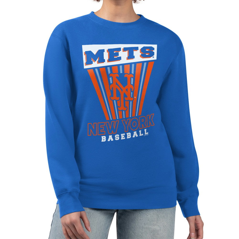 New York Mets Starter Women's Poster Print Pullover Sweatshirt - MLB Pullover