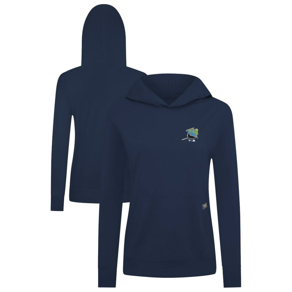 Tampa Bay Rays Levelwear Women's Cooperstown Collection Relay Core Logo Pullover Hoodie - MLB Hoodies