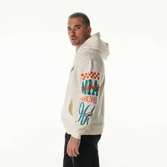Miami Dolphins The Wild Collective Unisex Stacked Graphic Sleeve Fleece Hoodie | NFL Sale