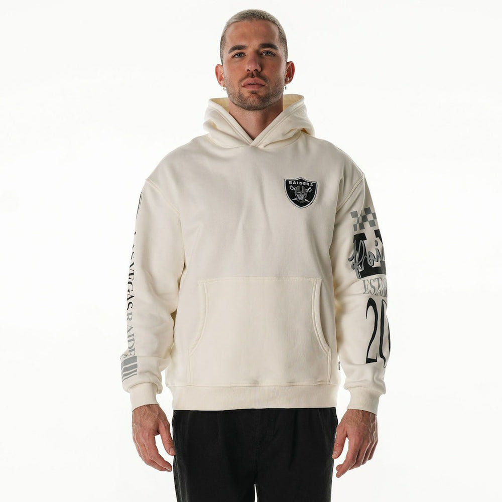 Las Vegas Raiders The Wild Collective Unisex Stacked Graphic Sleeve Fleece Hoodie | NFL New